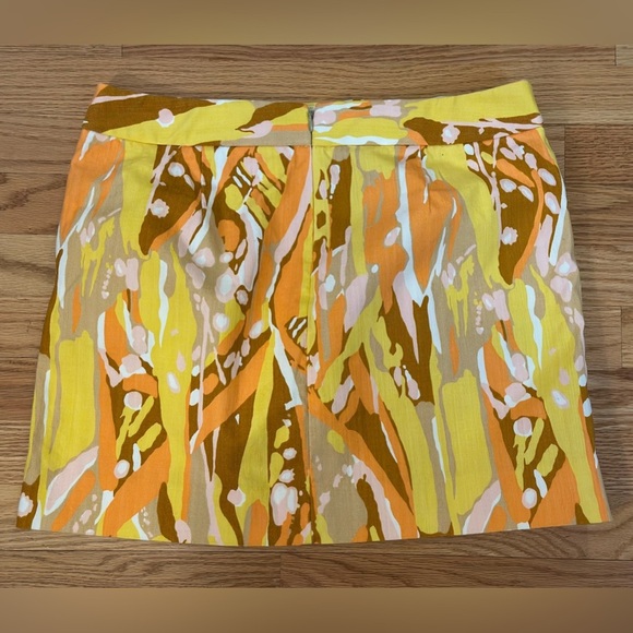 J. Crew Abstract Colorful 70s Print Mini Skirt - Women's Size 8 - Picture 2 of 9